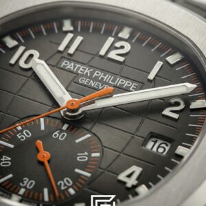 Patek Philippe Aquanaut Chronograph – Black Dial × Grey Rubber Strap – Japanese Automatic - Image 2
