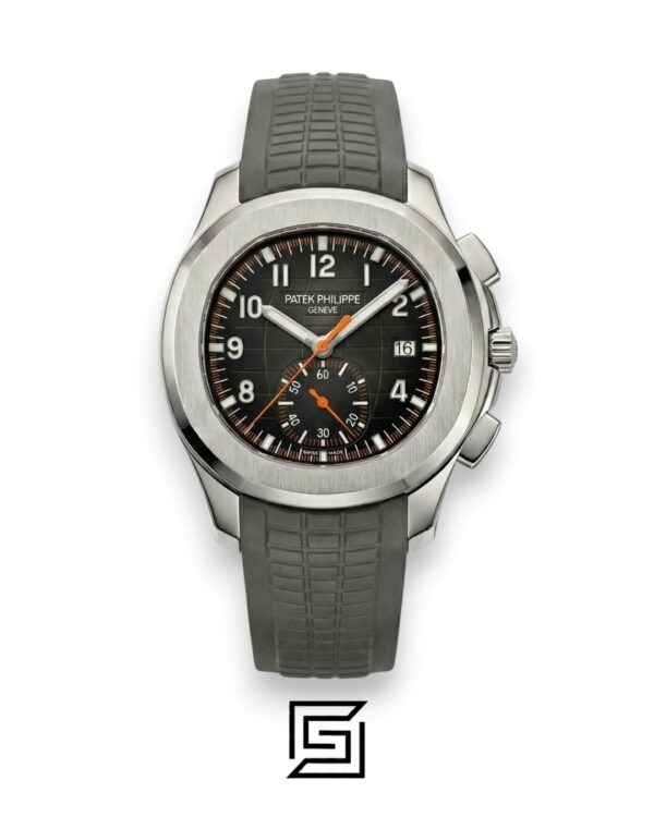 Patek Philippe Aquanaut Chronograph – Black Dial × Grey Rubber Strap – Japanese Automatic