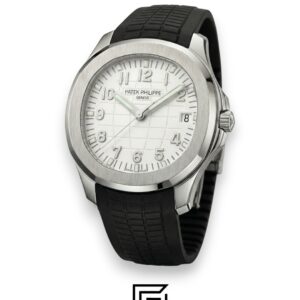 ⁦Patek Philippe Aquanaut – Cream Dial × Black Rubber Strap – Japanese Automatic⁩ - الصورة ⁦4⁩