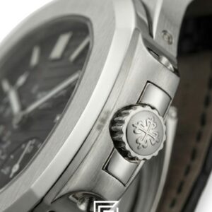 ⁦Patek Philippe Grand Complication – Black Dial – Black Leather Strap – Japanese Automatic⁩ - الصورة ⁦4⁩