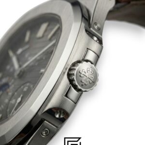 ⁦Patek Philippe Grand Complication – Black Dial – Black Leather Strap – Japanese Automatic⁩ - الصورة ⁦3⁩