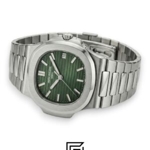 ⁦Patek Philippe Nautilus Green Dial – Stainless Steel Bracelet – Japanese Automatic⁩ - الصورة ⁦4⁩