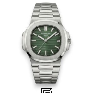 ⁦Patek Philippe Nautilus Green Dial – Stainless Steel Bracelet – Japanese Automatic⁩ - الصورة ⁦1⁩
