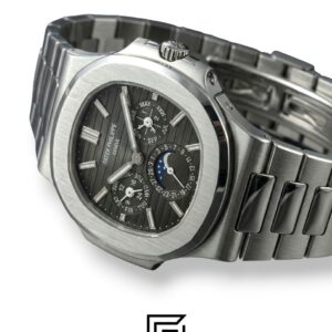 Patek Philippe Nautilus Perpetual Calendar – Black Dial – Japanese Automatic Chronograph – Stainless Steel Bracelet - Image 3