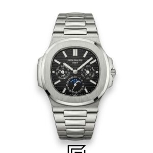 Patek Philippe Nautilus Perpetual Calendar – Black Dial – Japanese Automatic Chronograph – Stainless Steel Bracelet - Image 1