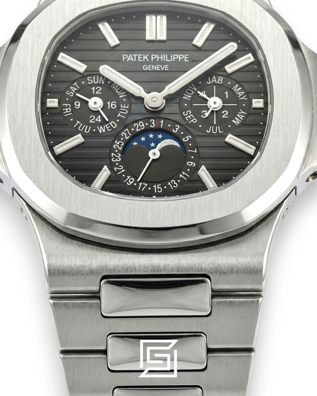 Patek Philippe Nautilus Perpetual Calendar – Black Dial – Japanese Automatic Chronograph – Stainless Steel Bracelet - Image 2