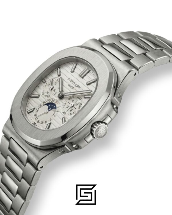 Patek Philippe Nautilus Perpetual Calendar – White Dial – Japanese Automatic Chronograph – Stainless Steel Bracelet