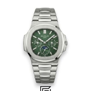 Patek Philippe Nautilus Perpetual Calendar – Green Dial – Japanese Automatic Chronograph – Stainless Steel Bracelet - Image 1