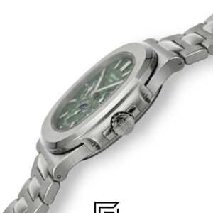 Patek Philippe Nautilus Perpetual Calendar – Green Dial – Japanese Automatic Chronograph – Stainless Steel Bracelet - Image 4