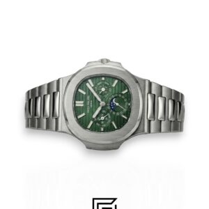 Patek Philippe Nautilus Perpetual Calendar – Green Dial – Japanese Automatic Chronograph – Stainless Steel Bracelet - Image 5