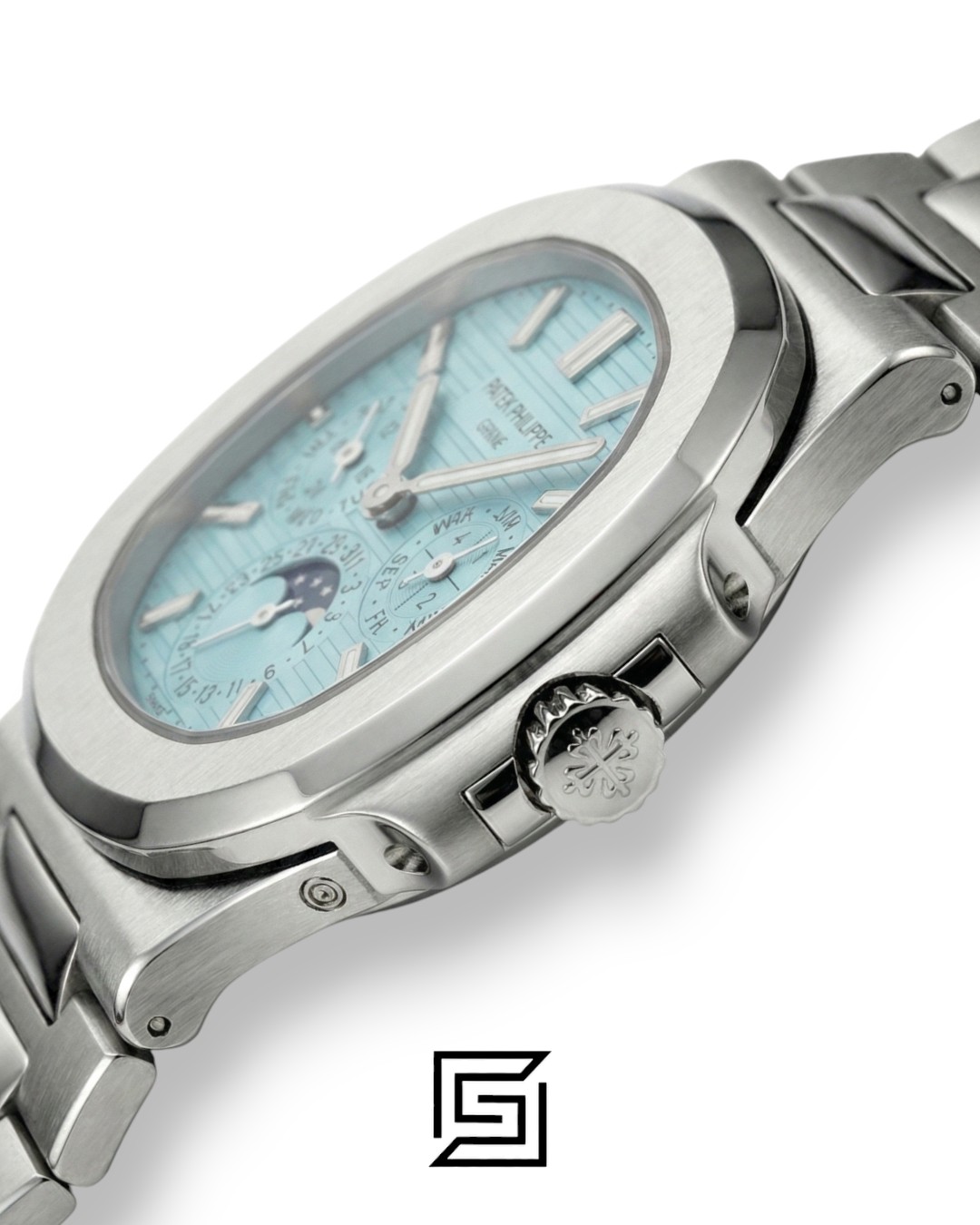 Patek Philippe Nautilus Perpetual Calendar – Tiffany Dial – Japanese Automatic Chronograph – Stainless Steel Bracelet - Image 3