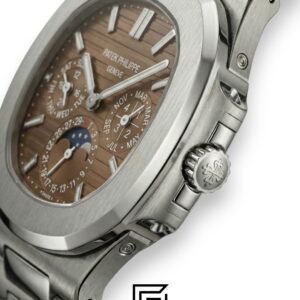 Patek Philippe Nautilus Perpetual Calendar – Brown Dial – Japanese Automatic Chronograph – Stainless Steel Bracelet - Image 3