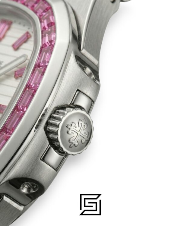 Patek Philippe Nautilus – White Dial – Pink Gem Bezel – Japanese Automatic