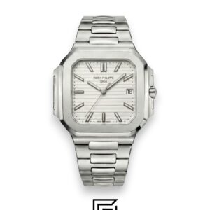 Patek Philippe Cubitus – Japanese Automatic – White Dial – Stainless Steel Bracelet - Image 1