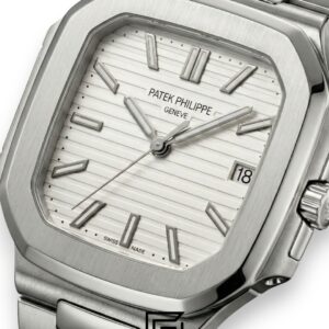 Patek Philippe Cubitus – Japanese Automatic – White Dial – Stainless Steel Bracelet - Image 3