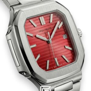 Patek Philippe Cubitus – Japanese Automatic – Red Dial – Stainless Steel Bracelet - Image 2