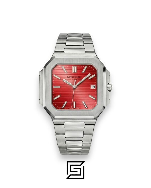 Patek Philippe Cubitus – Japanese Automatic – Red Dial – Stainless Steel Bracelet