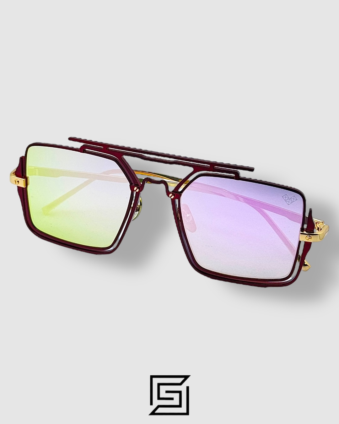 Vysen The Marcus - MA4 Shiny Rose Gold x Red Frame Pink Mirror Lenses - Image 3