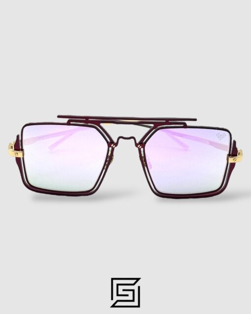 Alternative view of Vysen The Marcus - MA4 Shiny Rose Gold x Red Frame Pink Mirror Lenses