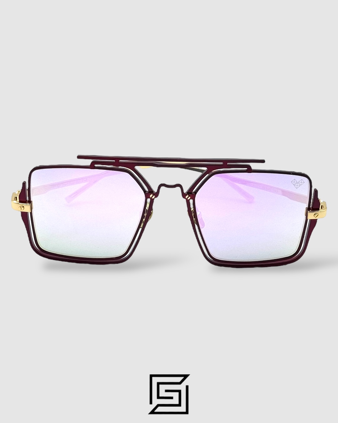 Vysen The Marcus - MA4 Shiny Rose Gold x Red Frame Pink Mirror Lenses - Image 2