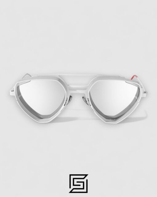 Alternative view of Vysen Enzo - EZ8 White Frame Silver Mirror Leanses