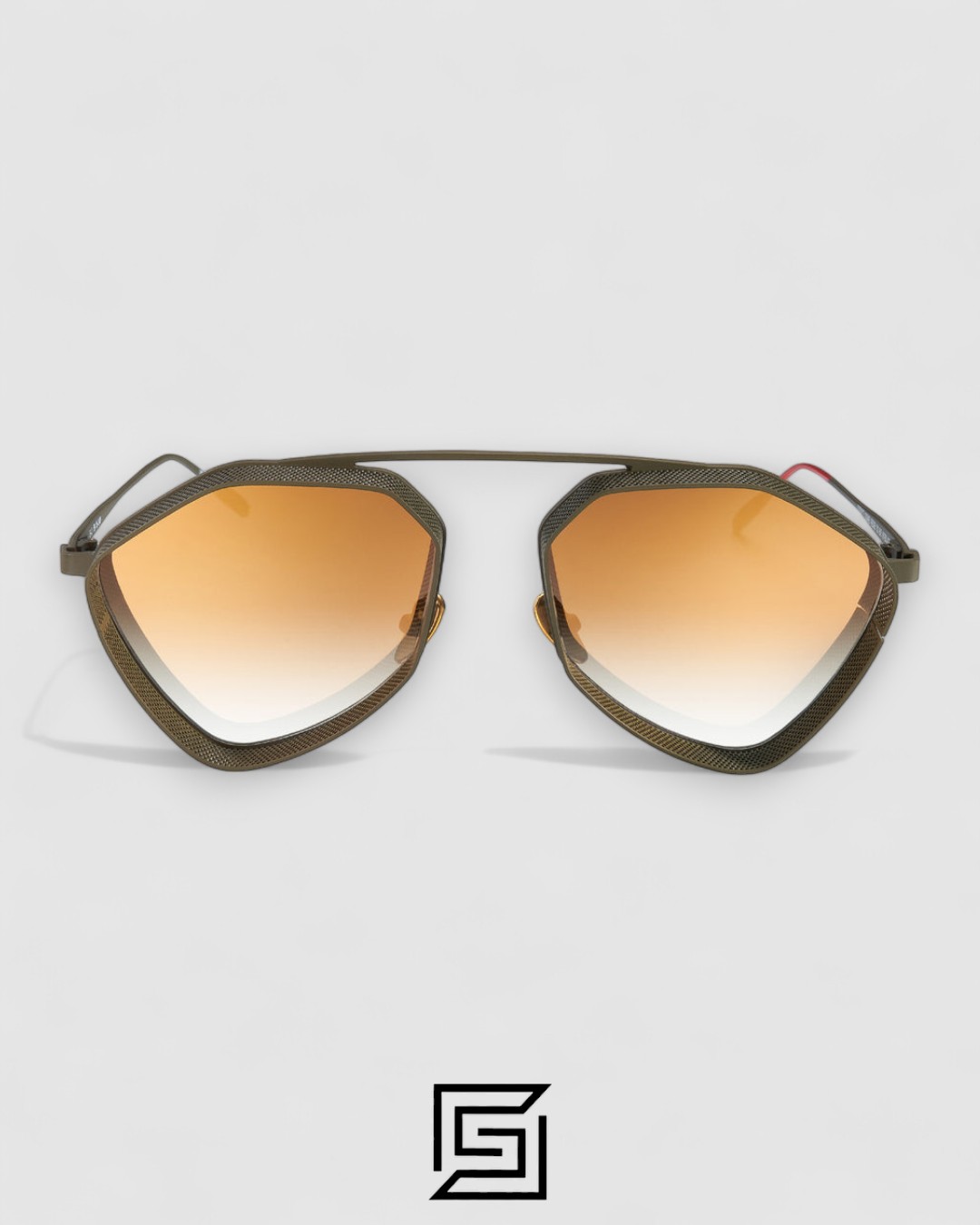 Vysen The Ezy - E2 Dark Military Green Matte Frame Gold Gradient Lenses - Image 2