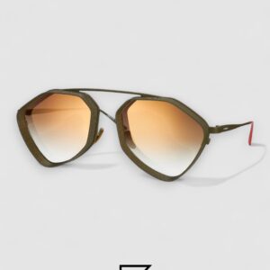 Vysen The Ezy - E2 Dark Military Green Matte Frame Gold Gradient Lenses - Image 1