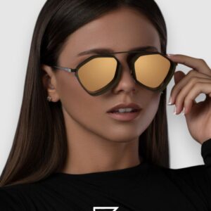 Vysen The Ezy - E2 Dark Military Green Matte Frame Gold Gradient Lenses - Image 5