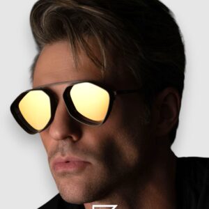 Vysen The Ezy - E2 Dark Military Green Matte Frame Gold Gradient Lenses - Image 6