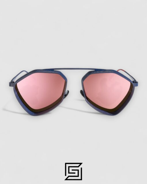 Alternative view of Vysen The Ezy - E5 Dark Blue Matte Frame Rose Gold Mirror Leanses