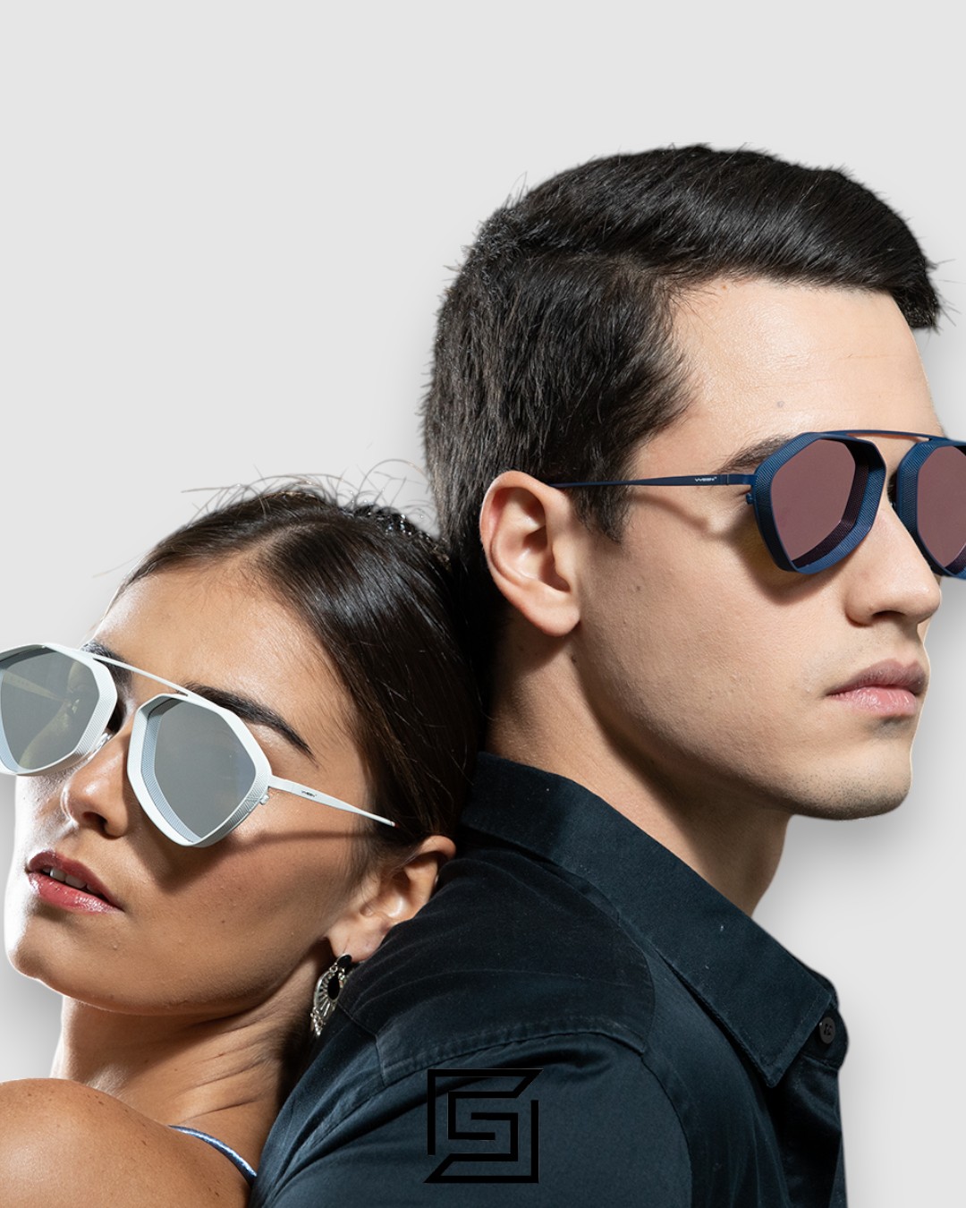 Vysen The Ezy - E5 Dark Blue Matte Frame Rose Gold Mirror Leanses - Image 5