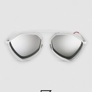 Vysen The Ezy - E7 White Matte Frame Silver Mirror Leanses Limited Edition - Image 2
