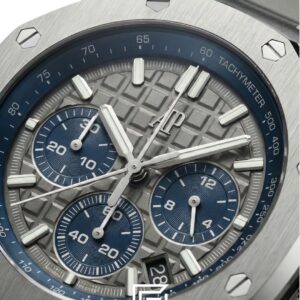 ⁦Audemars Piguet Royal Oak Offshore Grey & Blue – Automatic – Rubber Strap⁩ - الصورة ⁦2⁩