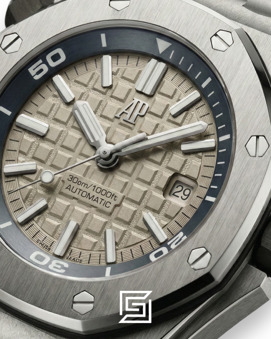 ⁦Royal oak offshore WF0851 automatic flat-r/grey - grey⁩ - الصورة ⁦3⁩