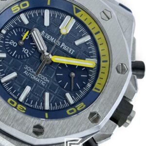 ⁦Royal Oak OffShore WF0851 Quartz 2 Counters Rubber Blue⁩ - الصورة ⁦2⁩