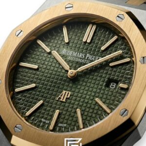 Royal Oak WF0851 Automatic Half Gold Stainless Steel 316 with Dark Green Flat Tapisserie Dial - Image 2
