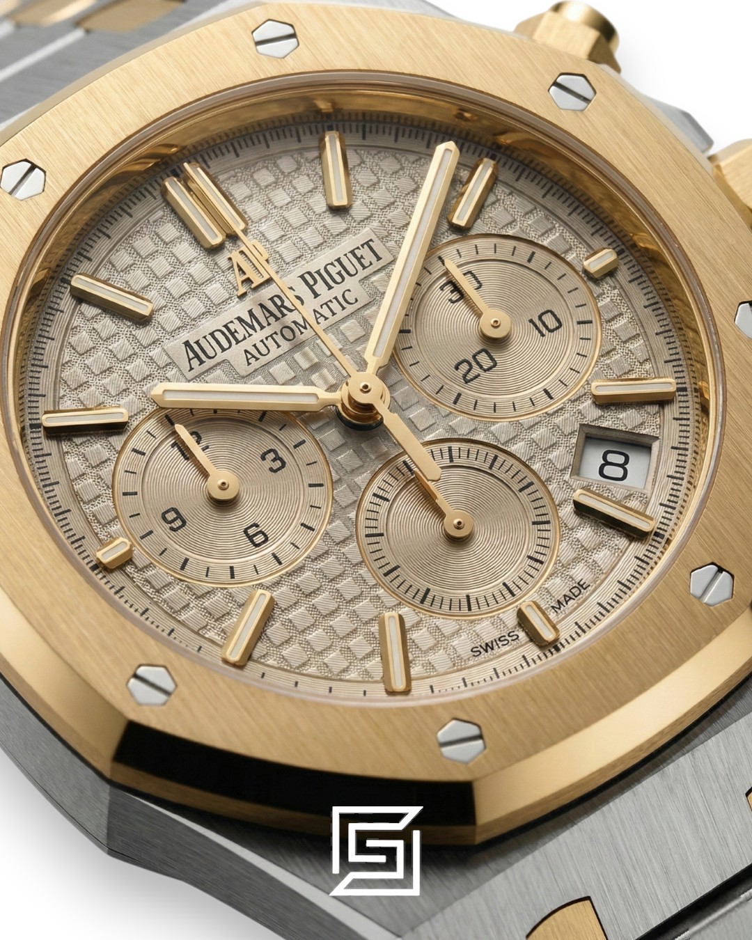 AP Royal Oak Chronograph J12578 Half Gold Grey Tapisserie Dial - 41mm - Image 2