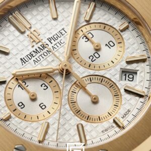 AP Royal Oak Chronograph WF0851 Half Gold White Dial - 41mm - Image 2