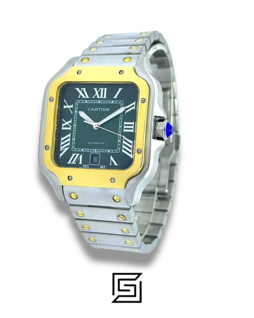 Cartier Santos 3241983 Automatic Green Roman Dial – Two-Tone Steel  Gold x Silver