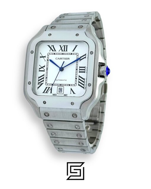 Cartier Santos 3241983 Automatic White Roman Dial – Stainless Steel
