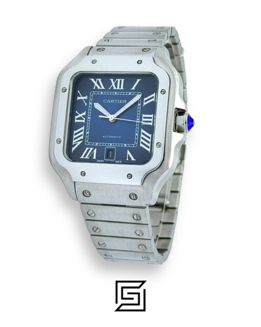 Cartier Santos 3241983 Automatic Blue Roman Dial – Stainless Steel