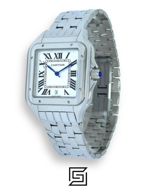 Cartier Santos 644329 Quartz White Roman Dial – Stainless Steel 42mm