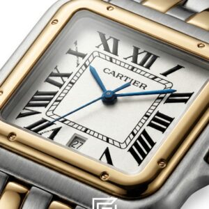⁦Cartier Santos 644329 Quartz White Roman Dial Two-Tone - 42mm⁩ - الصورة ⁦2⁩