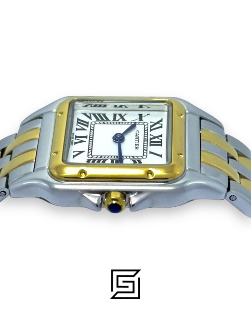 Alternative view of Cartier Santos 644329 Quartz White Roman Dial – Two-Tone Steel Silver x Gold 30mm