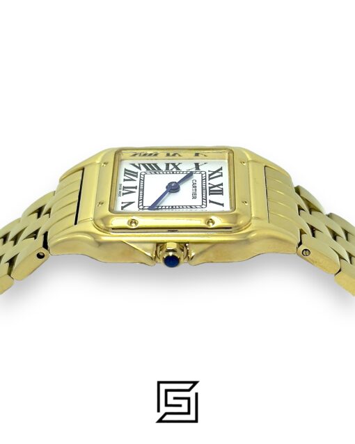 Alternative view of Cartier Santos 644329 Quartz White Roman Dial – Full Gold 30mm
