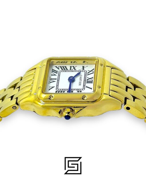 Alternative view of Cartier Santos 644329 Quartz White Roman Dial – Full Gold 25mm