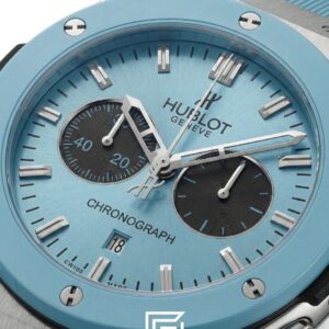 ⁦Hublot Classic Fusion Chronograph – Sky Blue Dial & Strap (38mm)⁩ - الصورة ⁦2⁩