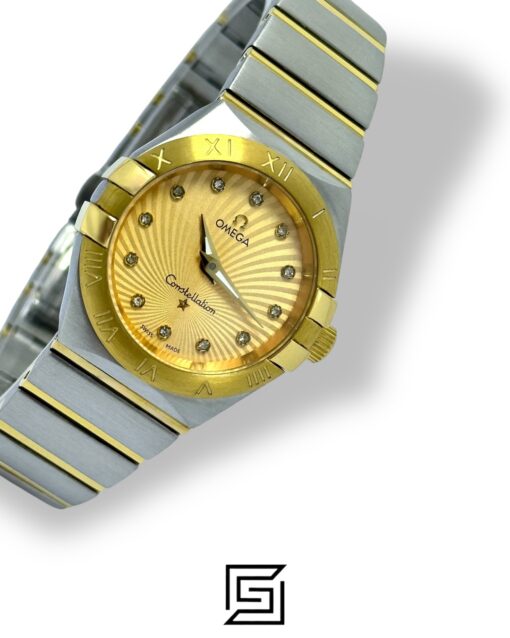 Alternative view of Omega Constellation Gold Dial with Diamond Markers X Gold Bezel