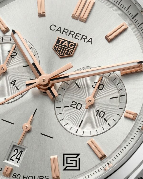 Tag Heuer Carrera Silver Dial Chronograph Brown Leather Men’s Watch