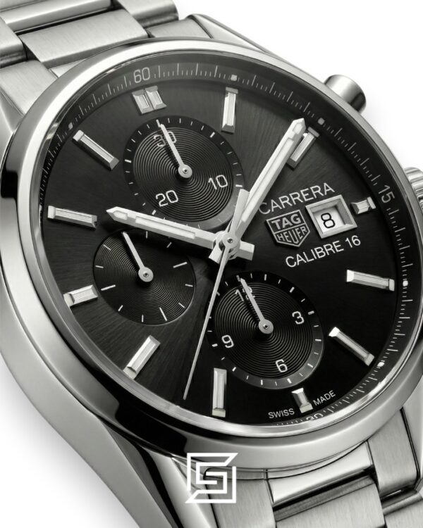 TAG Heuer Carrera Calibre 16 Black Dial Stainless Steel Chronograph Men’s Watch